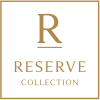 A luxury logo featuring a stylized gold &ldquo;R&rdquo; above the words &ldquo;RESERVE COLLECTION&rdquo; on a black background, framed by a gold border.