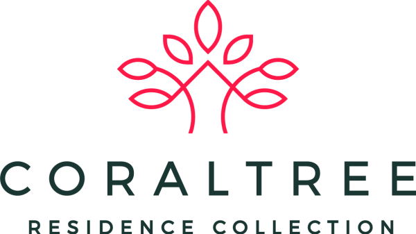 The image features the logo for CoralTree Residence Collection, showcasing stylized leaves and the brand name in a modern design.