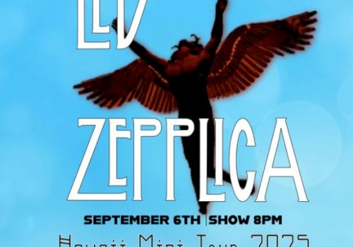 Concert poster for "Led Zepplica" on Sept 6th at 8 PM. Part of the Hawaii Mini Tour 2025.