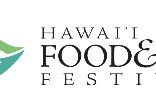 The image features the logo for the Hawai'i Food & Wine Festival, highlighting its culinary and cultural appeal.